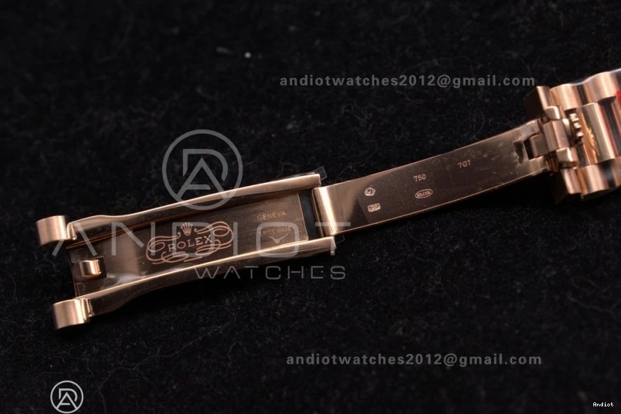 President Roman Weight Dial Bracelet RG Brown DayDate on Gain A2836 GSF 40 0414